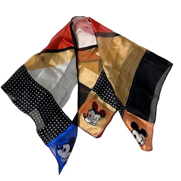 100% Silk Mickey Mouse Scarf - Picture 6 of 7